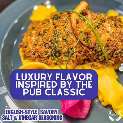 Condimento salado de sal y vinagre al estilo inglés 