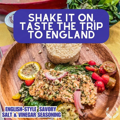 Condimento salado de sal y vinagre al estilo inglés 