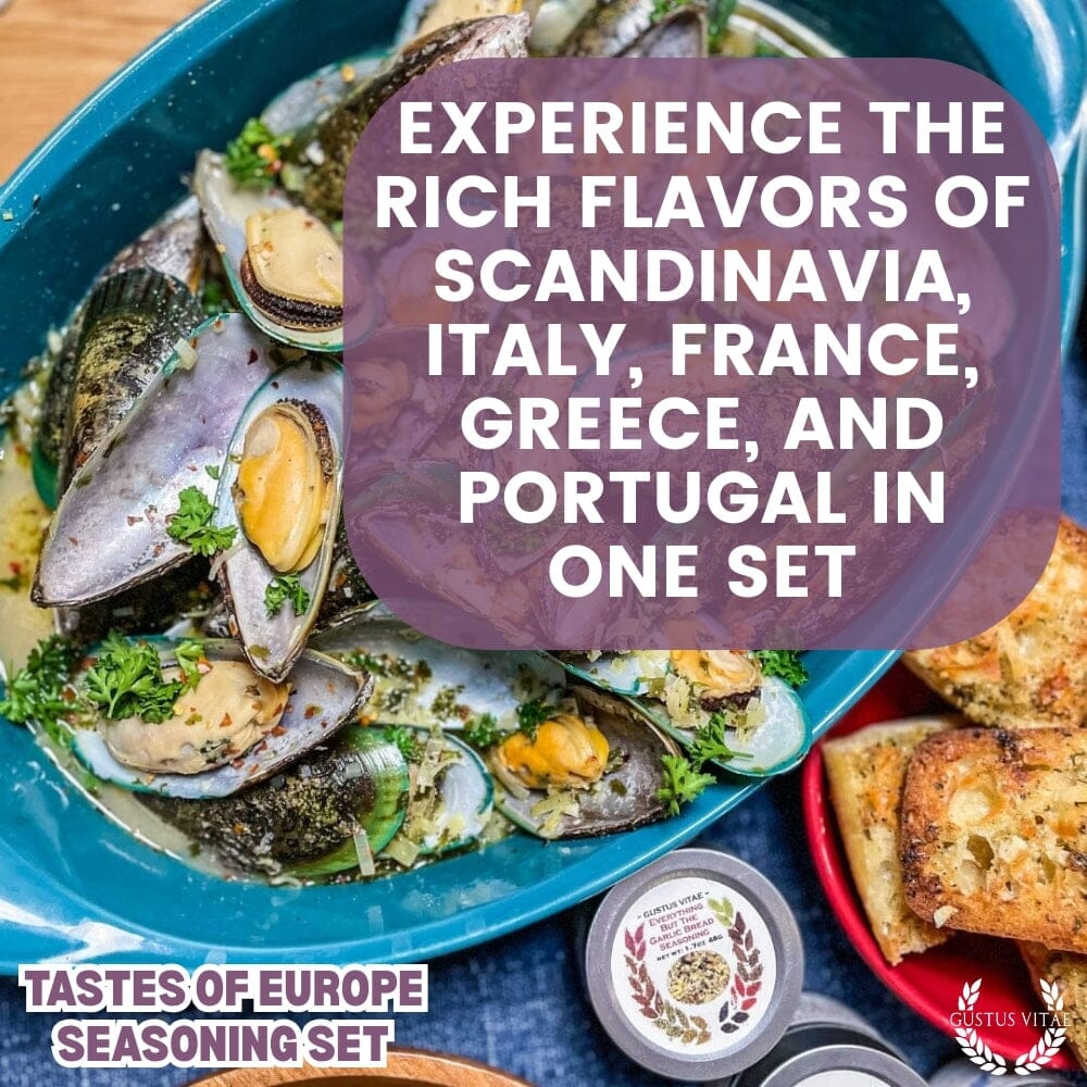 Set de regalo de condimentos europeos - Sabores de Europa - Paquete de seis mezclas de especias artesanales 