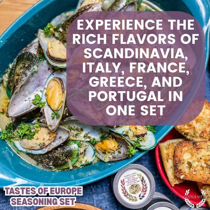 Set de regalo de condimentos europeos - Sabores de Europa - Paquete de seis mezclas de especias artesanales 