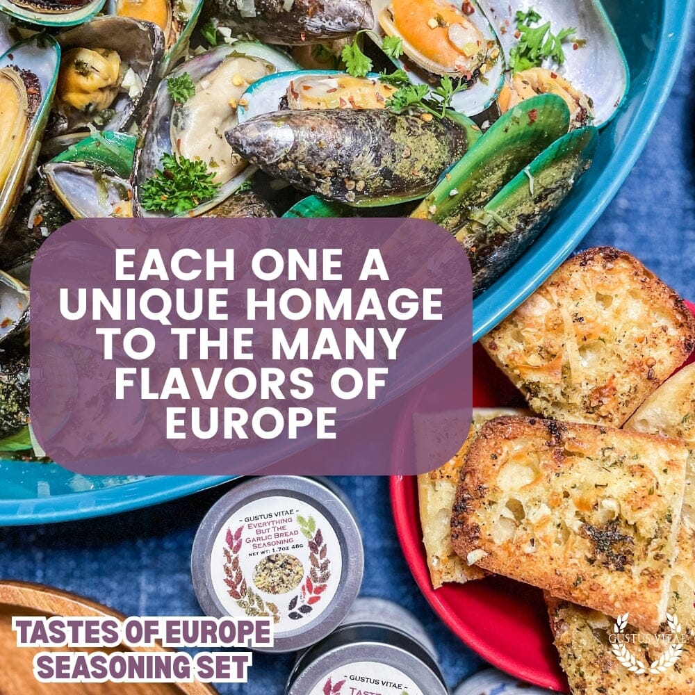 Set de regalo de condimentos europeos - Sabores de Europa - Paquete de seis mezclas de especias artesanales 