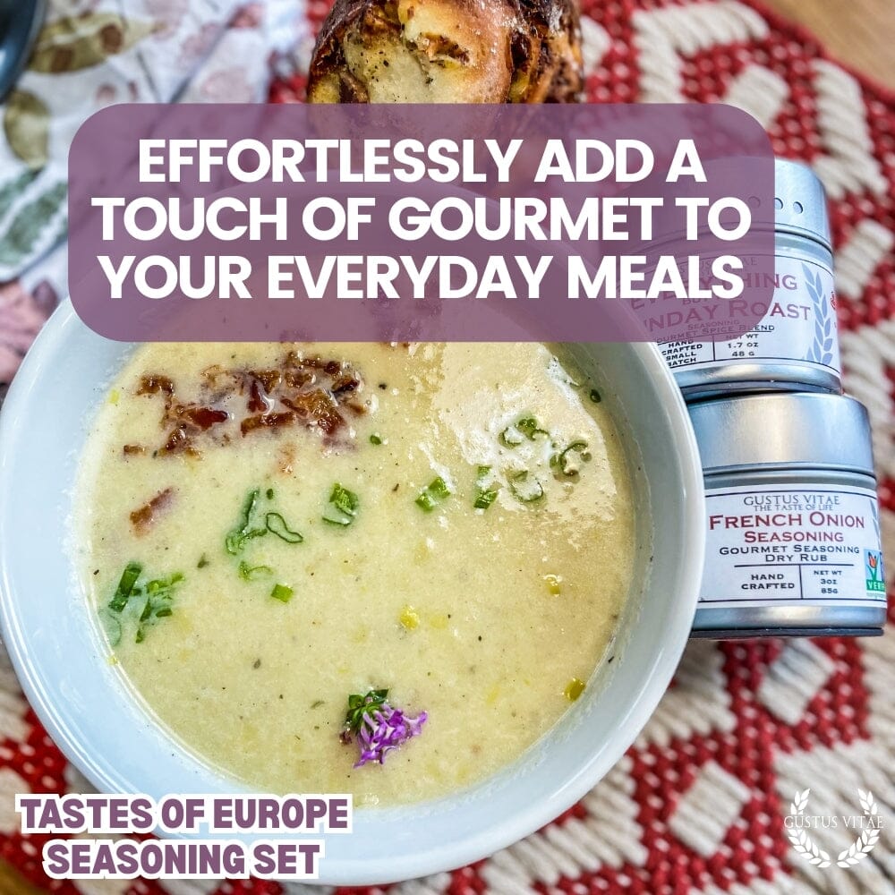 Set de regalo de condimentos europeos - Sabores de Europa - Paquete de seis mezclas de especias artesanales 