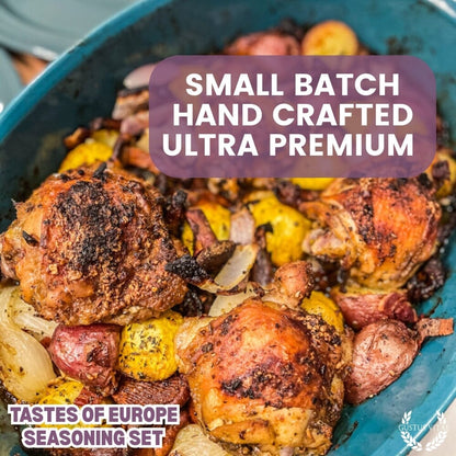 Set de regalo de condimentos europeos - Sabores de Europa - Paquete de seis mezclas de especias artesanales 