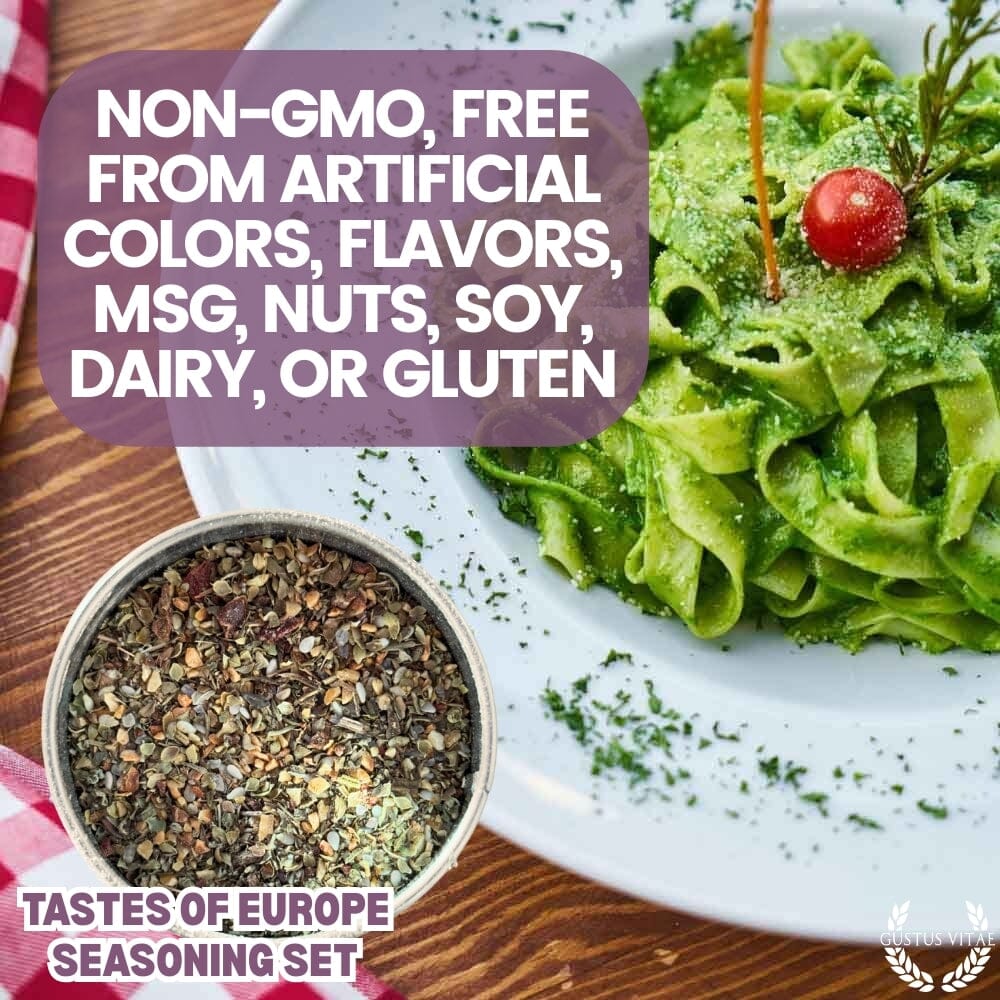 Set de regalo de condimentos europeos - Sabores de Europa - Paquete de seis mezclas de especias artesanales 