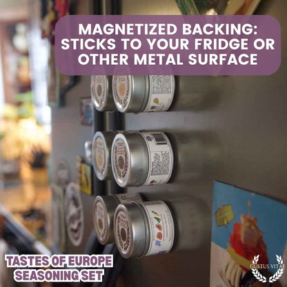 Set de regalo de condimentos europeos - Sabores de Europa - Paquete de seis mezclas de especias artesanales 