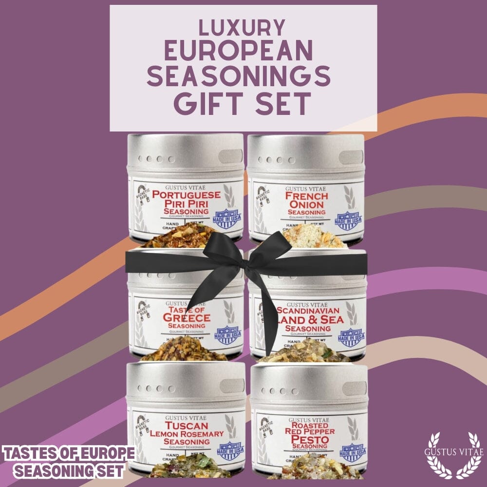 Set de regalo de condimentos europeos - Sabores de Europa - Paquete de seis mezclas de especias artesanales 