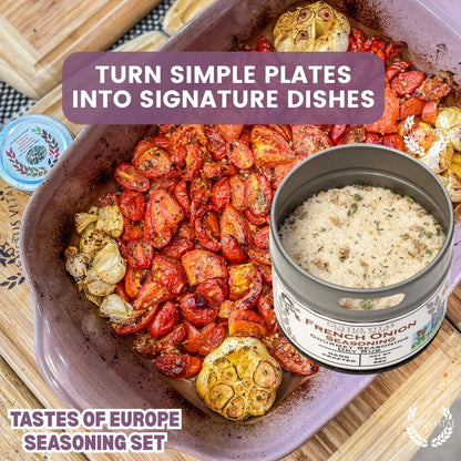 Set de regalo de condimentos europeos - Sabores de Europa - Paquete de seis mezclas de especias artesanales 