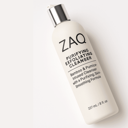 ZAQ Purifying Exfoliating Cleanser – Bamboo & Pumice Formula for Clearer, Smoother Skin