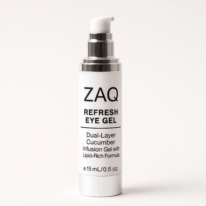 ZAQ Refresh Eye Gel – Cucumber Infusion with Peptides & Lipid-Rich Formula