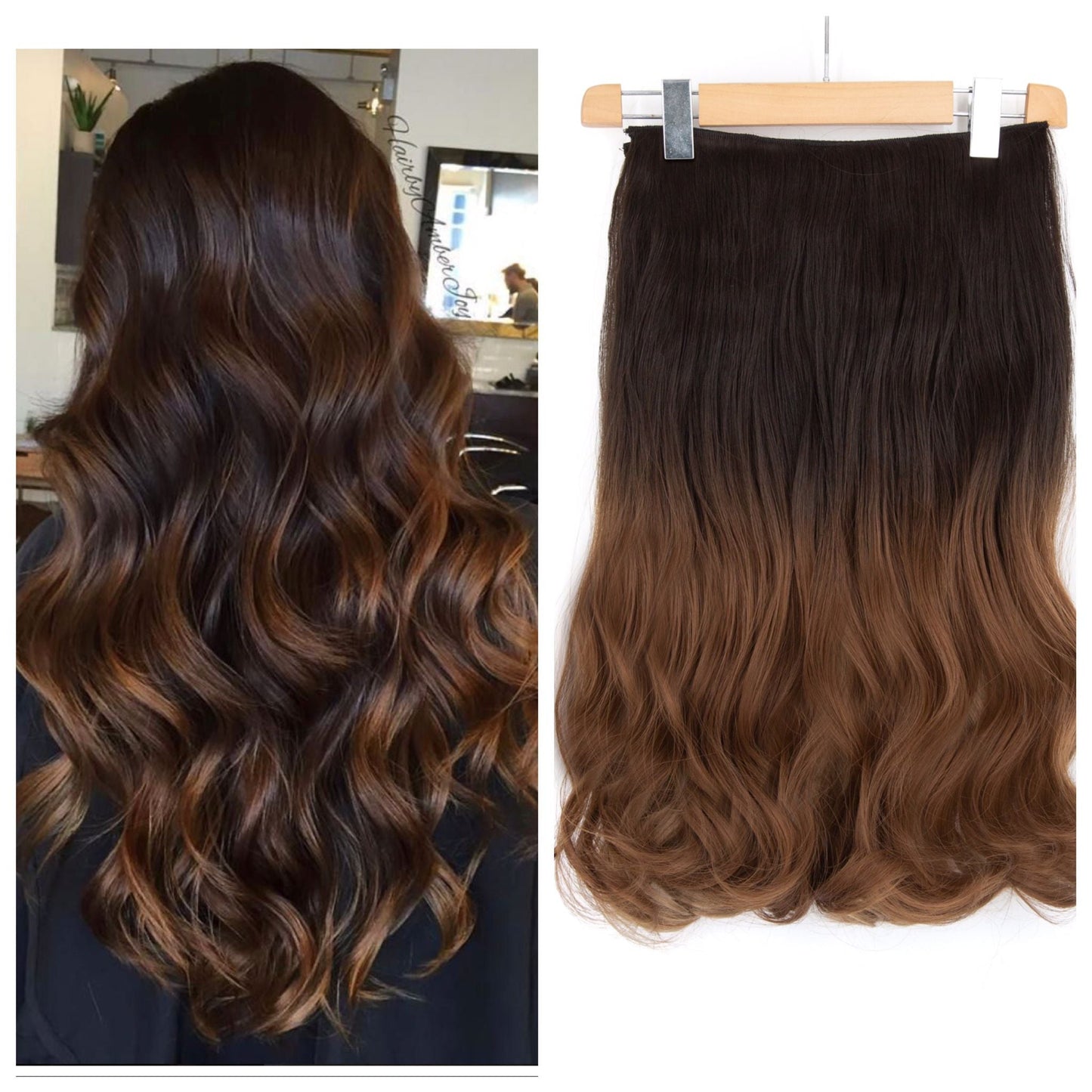 27" Hair Extensions Clip-in Curley 160g SHATUSH OMBRE'