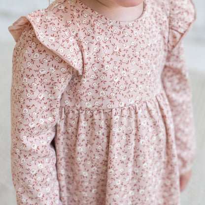 Colored Organics - Mika Ruffle Long Sleeve Dress
