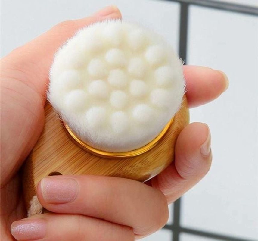 2-Pack Extra-Fine Facial Brush with Bamboo Handle