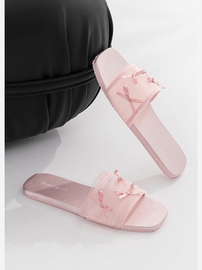 Fairy Mesh Bow Home Slippers | Daily Health & Beauty