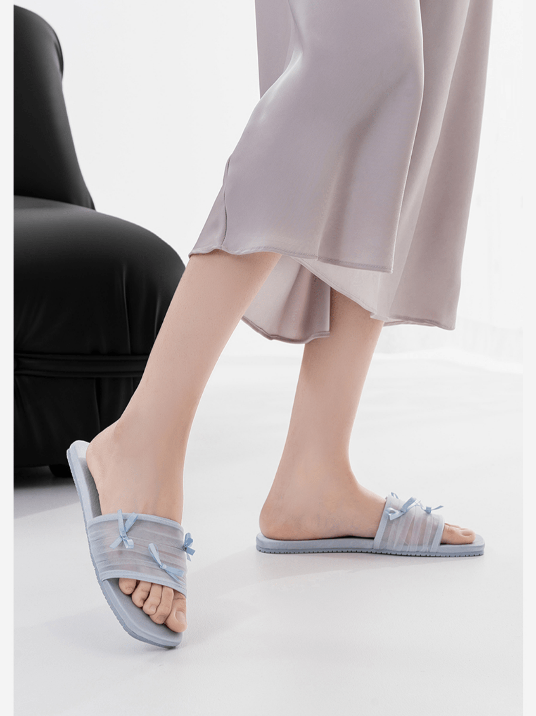 Fairy Mesh Bow Home Slippers | Daily Health & Beauty