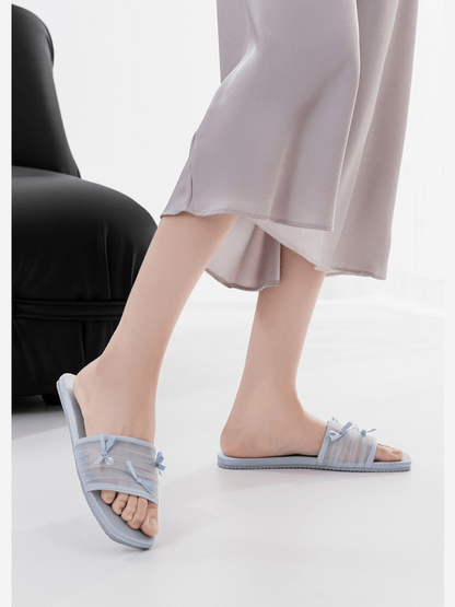 Fairy Mesh Bow Home Slippers | Daily Health & Beauty