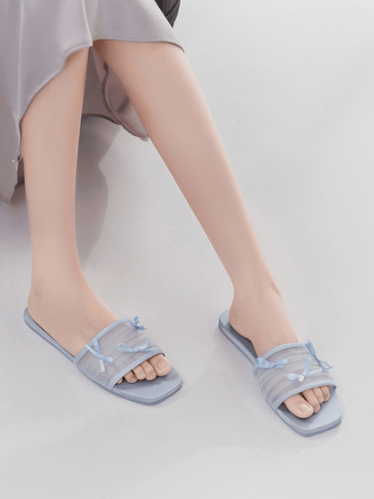 Fairy Mesh Bow Home Slippers | Daily Health & Beauty