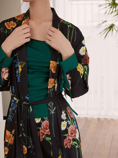 Floral Pajama Set 3 Pcs