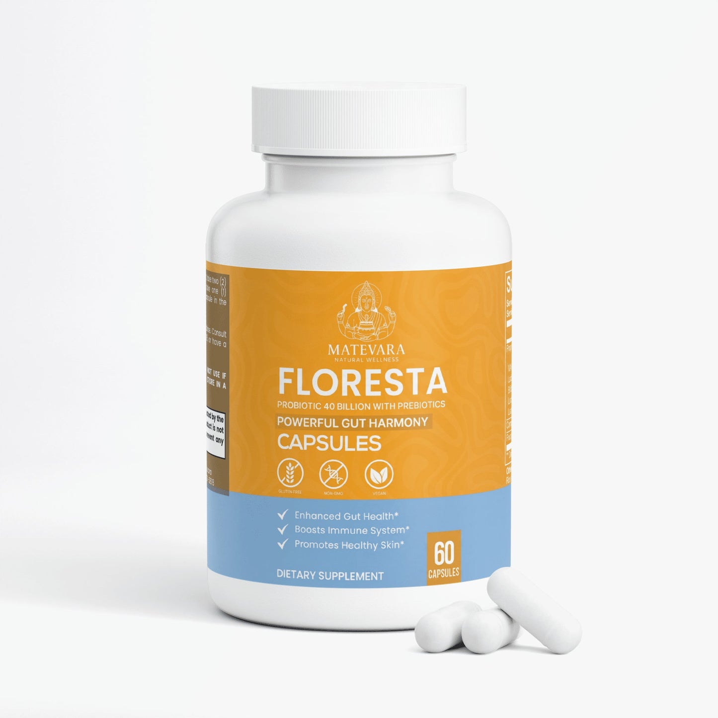 Floresta Probiotic 40 Billion CFU with Prebiotics | 60 Vegan Capsules