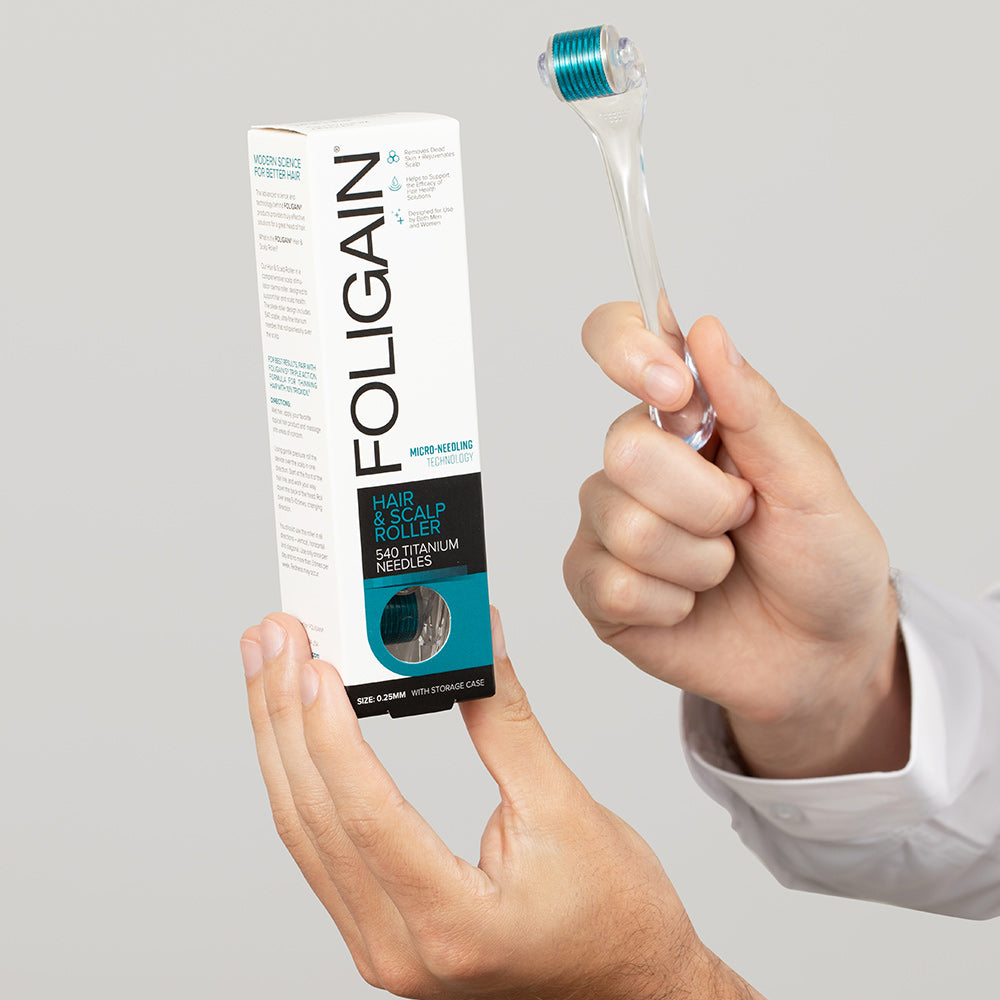 FOLIGAIN® Hair & Scalp Roller with 540 Titanium 0.25 mm Needles