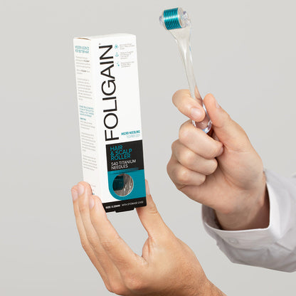 FOLIGAIN® Hair & Scalp Roller with 540 Titanium 0.25 mm Needles