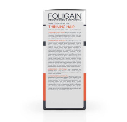FOLIGAIN® Triple Action Hair Care System For Men 3 Piece Trial Set