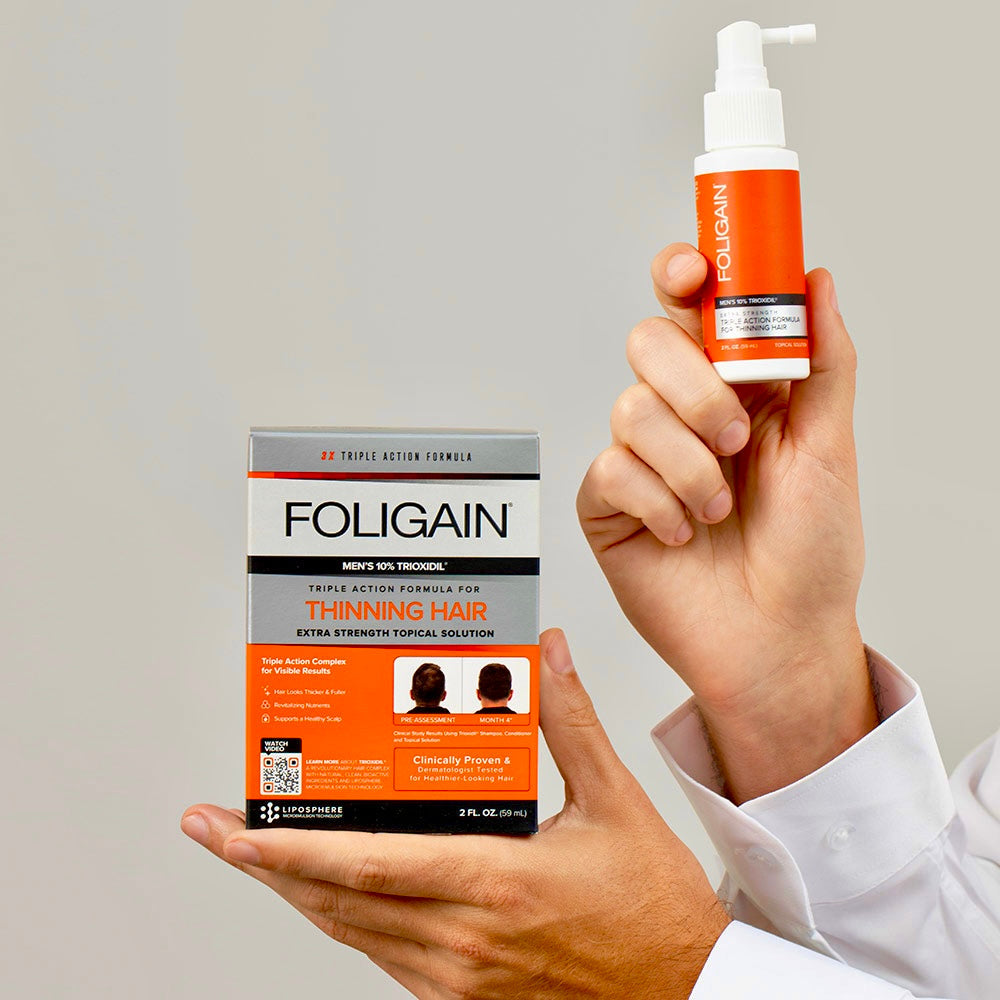 FOLIGAIN® Triple Action Complete Formula For Thinning Hair For Men 10% TRIOXIDIL®