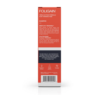 FOLIGAIN® Triple Action Shampoo For Thinning Hair For Men with 2% TRIOXIDIL®