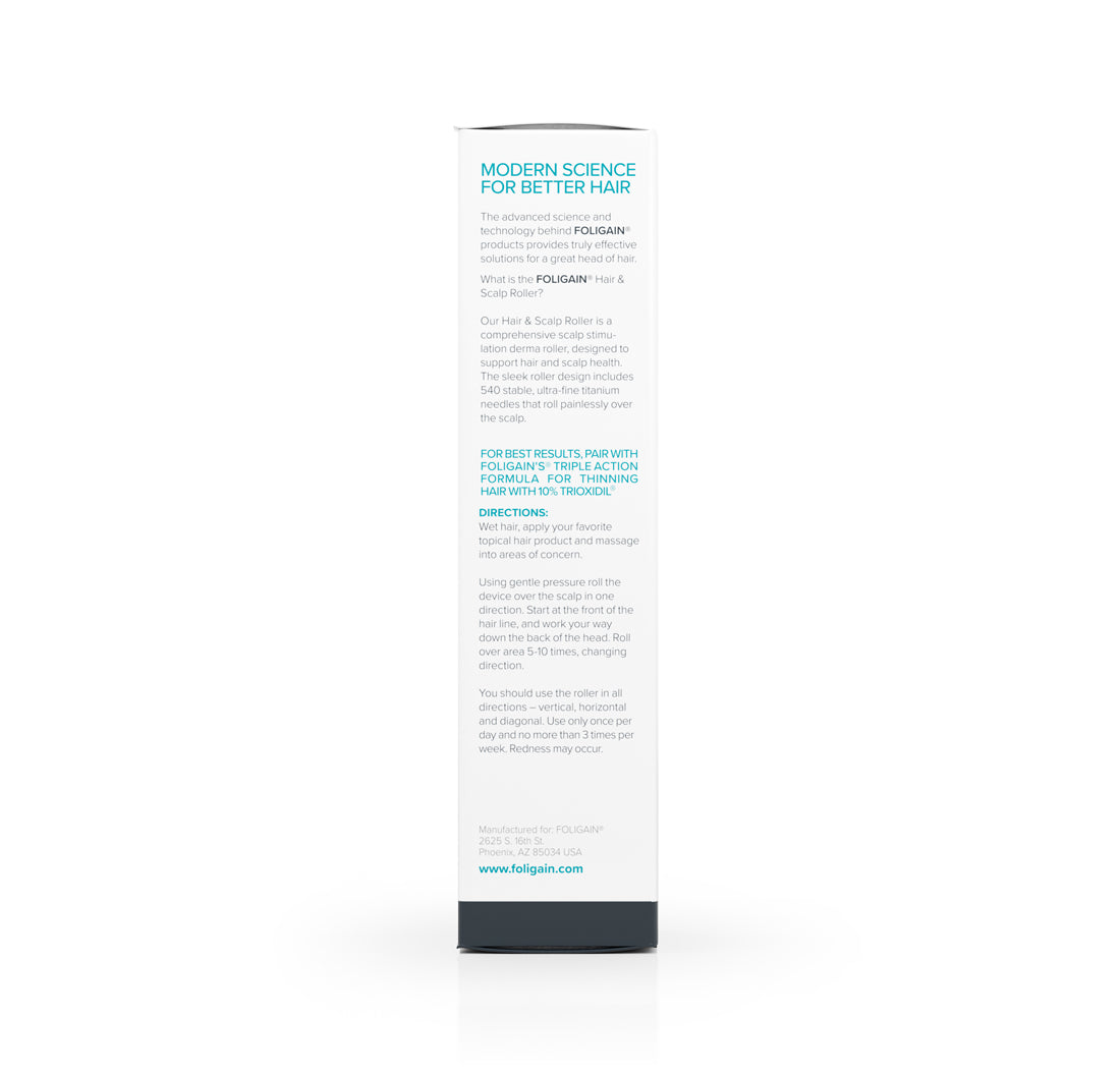 FOLIGAIN® Hair & Scalp Roller with 540 Titanium 0.25 mm Needles