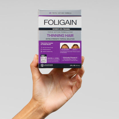 FOLIGAIN® Triple Action Complete Formula For Thinning Hair For Women with 10% TRIOXIDIL®
