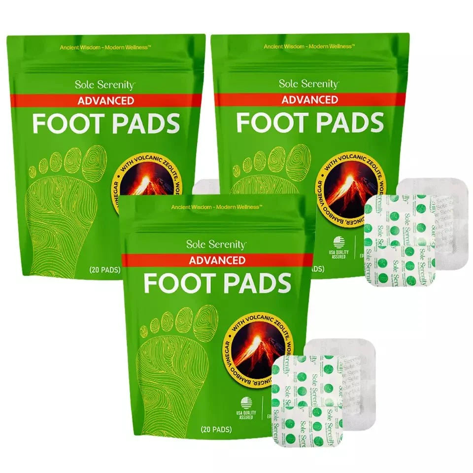 Sole Serenity 2-in-1 Detox Foot Pads - Zeolite, Ginger, Wormwood