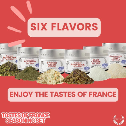 Set de regalo de condimentos franceses - Sabores de Francia - Paquete de seis mezclas de especias artesanales 