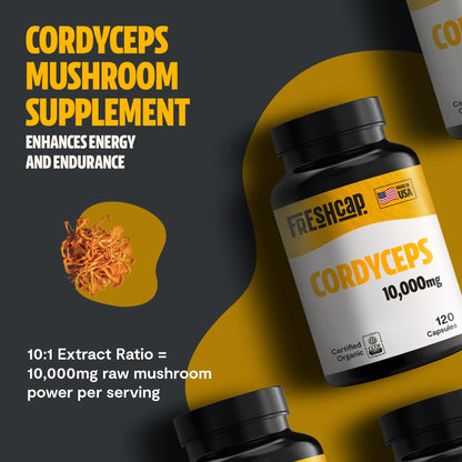 Capsules d'extrait de champignon Cordyceps