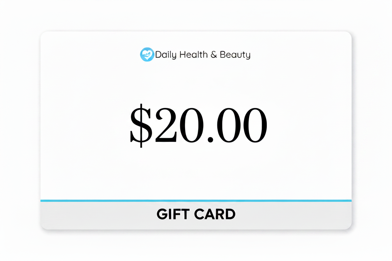 Tarjeta de regalo de salud y belleza diaria