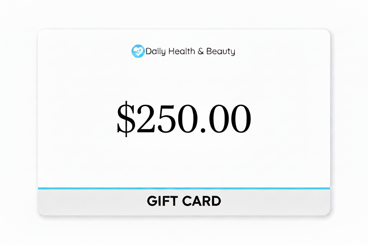 Tarjeta de regalo de salud y belleza diaria