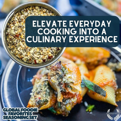 Favoritos de la gastronomía mundial | Colección mundial de 6 paquetes | Auténticos condimentos y mezclas de especias gourmet 