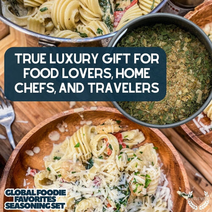 Favoritos de la gastronomía mundial | Colección mundial de 6 paquetes | Auténticos condimentos y mezclas de especias gourmet 