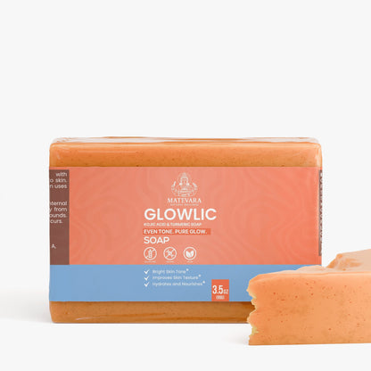 Glowlic Kojic Acid & Turmeric Soap | Brightening & Even Tone Support |3.5 oz
