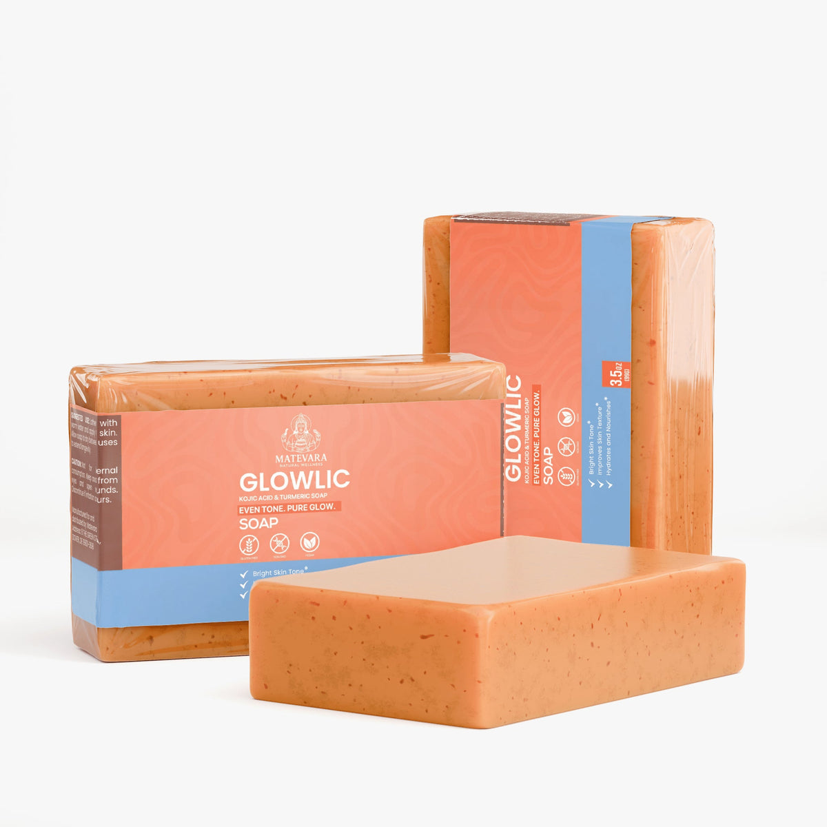 Glowlic Kojic Acid & Turmeric Soap | Brightening & Even Tone Support |3.5 oz