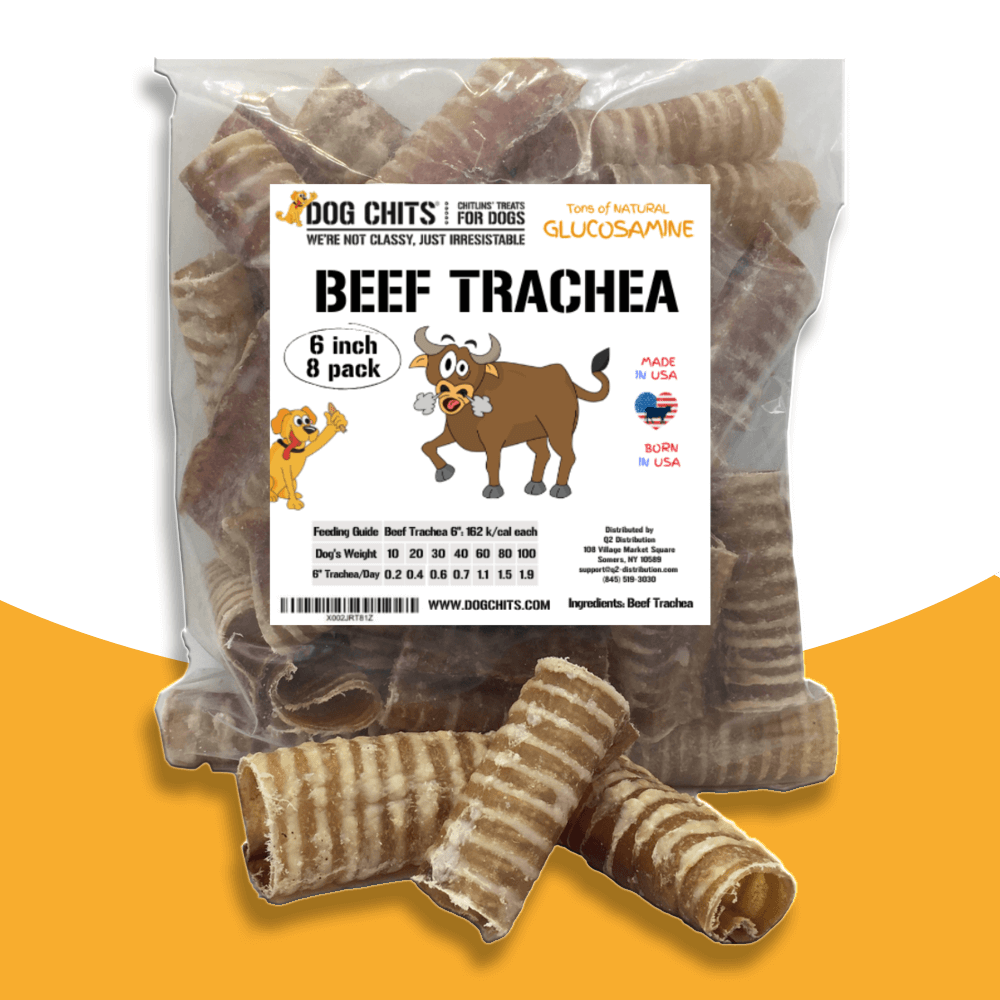Trachées de bœuf pour chiens, 8 morceaux de 15 cm