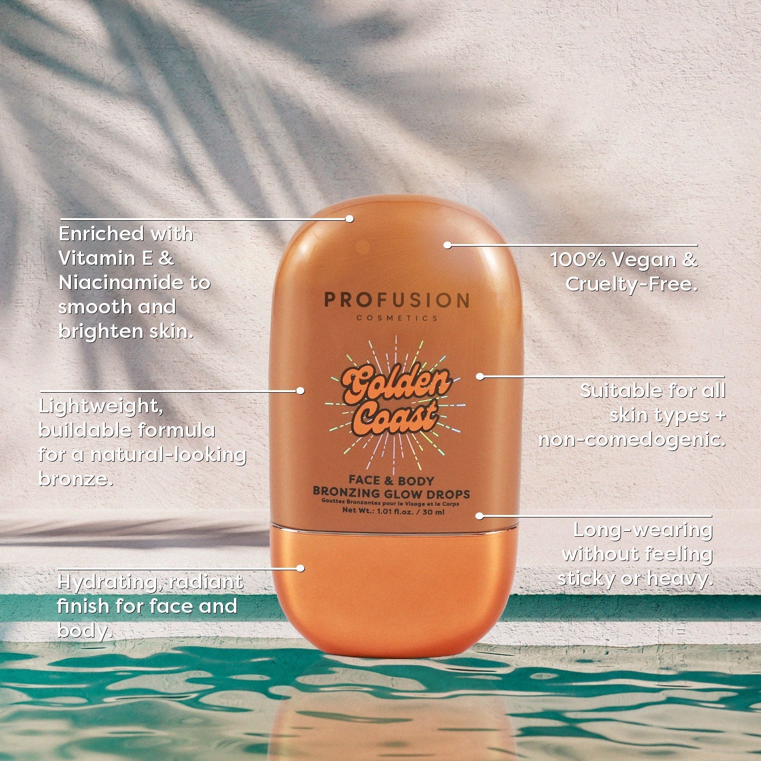 Golden Coast - Face & Body Bronzing Glow Drops | Daily Health & Beauty