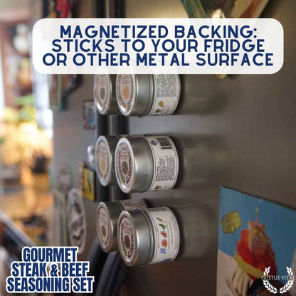 Set de regalo de condimentos gourmet para carne de res y bistec a la barbacoa (paquete de seis) 