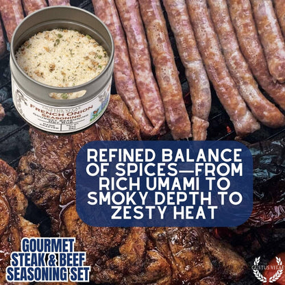 Set de regalo de condimentos gourmet para carne de res y bistec a la barbacoa (paquete de seis) 