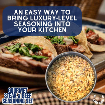 Set de regalo de condimentos gourmet para carne de res y bistec a la barbacoa (paquete de seis) 