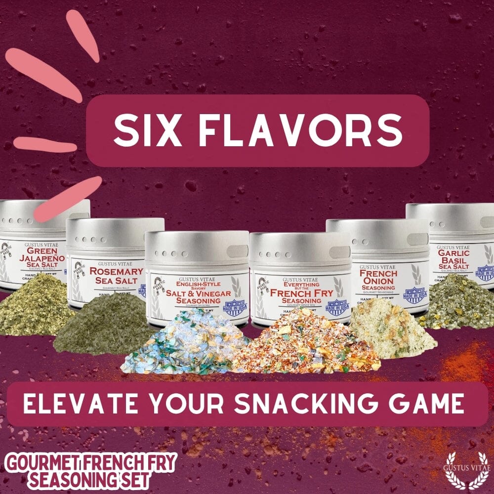 Set de condimentos gourmet para papas fritas (paquete de seis) 