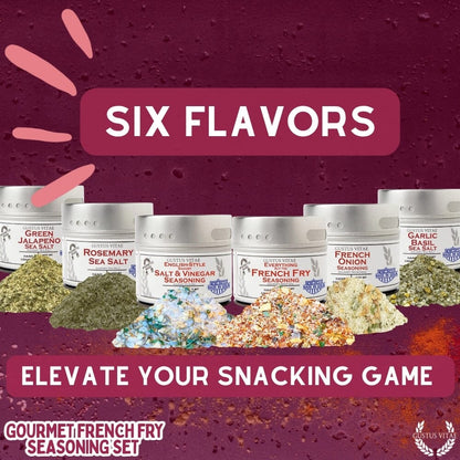 Set de condimentos gourmet para papas fritas (paquete de seis) 