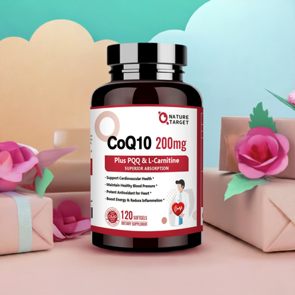 CoQ10 + PQQ + L-Carnitine, 200mg, 120 Softgels