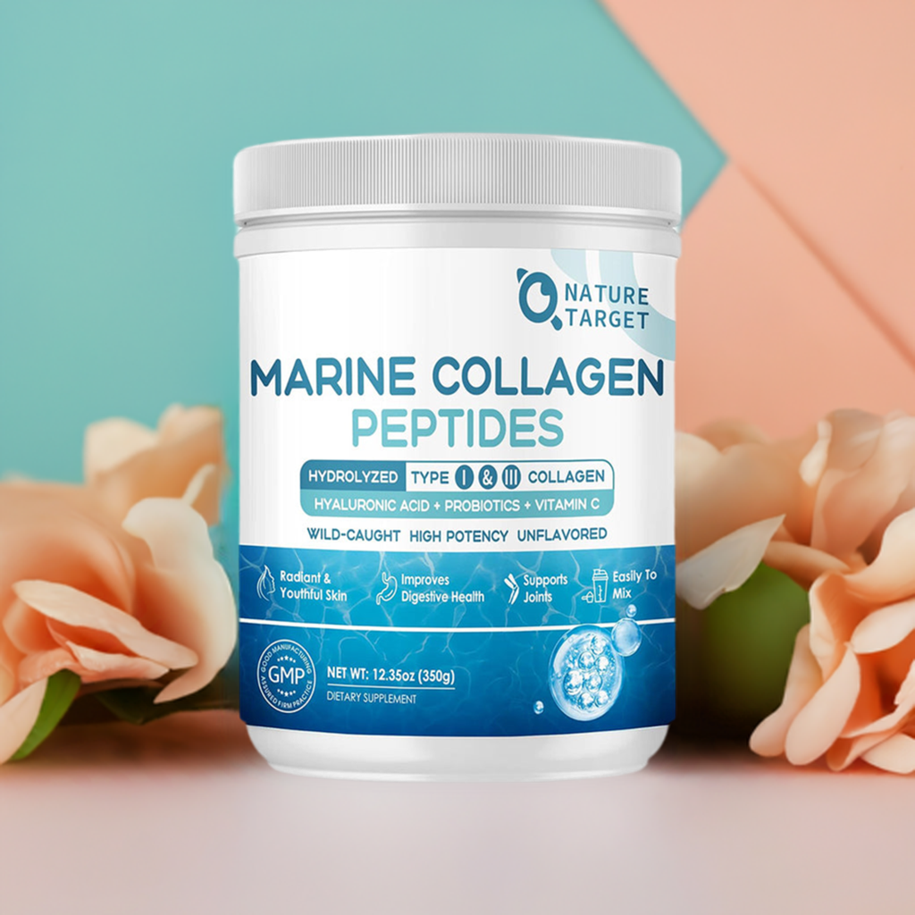 Marine Collagen Peptides Powder, 10 Billion CFUs, 12.35 OZ