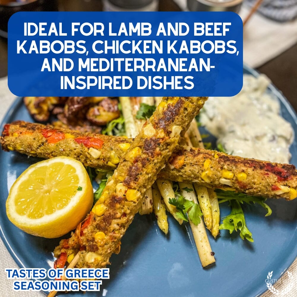 Set de regalo de condimentos griegos - Sabores de Grecia - Paquete de seis mezclas de especias artesanales 