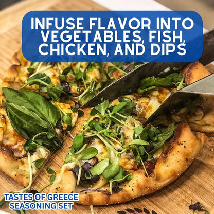 Set de regalo de condimentos griegos - Sabores de Grecia - Paquete de seis mezclas de especias artesanales 