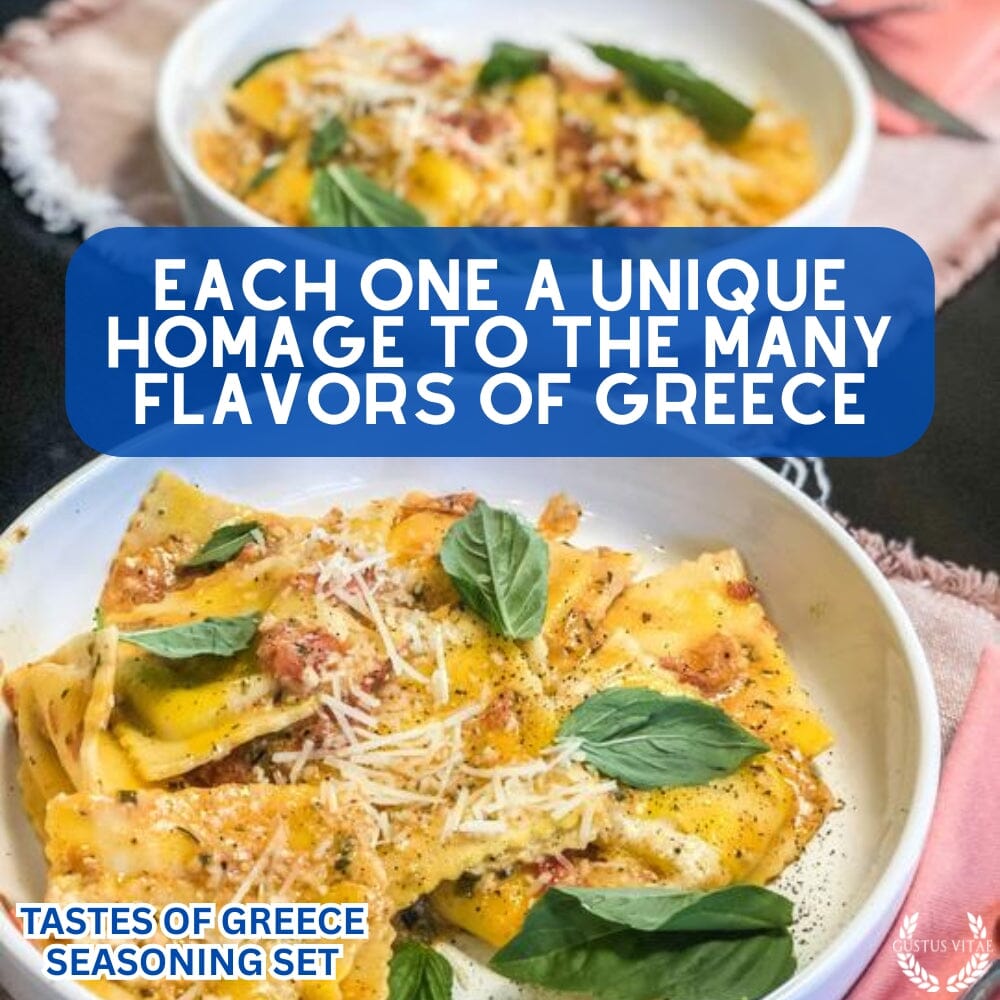 Set de regalo de condimentos griegos - Sabores de Grecia - Paquete de seis mezclas de especias artesanales 